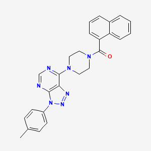 naphthalen-1-yl(4-(3-(p-tolyl)-3H-[1,2,3]triazolo[4,5-d]pyrimidin-7-yl)piperazin-1-yl)methanone