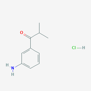 molecular formula C10H14ClNO B2403627 1-(3-Aminophenyl)-2-methylpropan-1-one hydrochloride CAS No. 42528-66-5