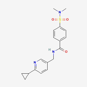 N-[(6-cyclopropylpyridin-3-yl)methyl]-4-(dimethylsulfamoyl)benzamide