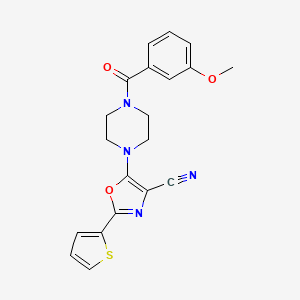 5-(4-(3-Methoxybenzoyl)piperazin-1-yl)-2-(thiophen-2-yl)oxazole-4-carbonitrile