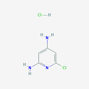 molecular formula C5H7Cl2N3 B2403641 6-Chloropyridine-2,4-diamine;hydrochloride CAS No. 2172497-35-5