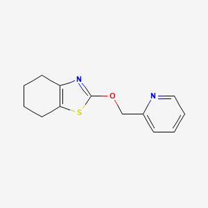 molecular formula C13H14N2OS B2403646 2-[(Pyridin-2-yl)methoxy]-4,5,6,7-tetrahydro-1,3-benzothiazole CAS No. 2198959-00-9