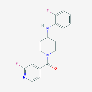 molecular formula C17H17F2N3O B2403648 [4-(2-Fluoroanilino)piperidin-1-yl]-(2-fluoropyridin-4-yl)methanone CAS No. 1436121-89-9