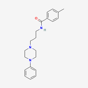 4-methyl-N-[3-(4-phenylpiperazin-1-yl)propyl]benzamide