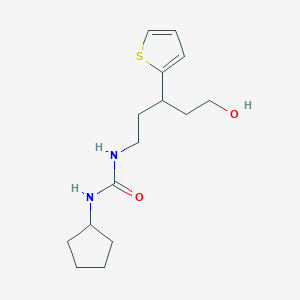 1-Cyclopentyl-3-[5-hydroxy-3-(thiophen-2-yl)pentyl]urea