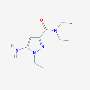 molecular formula C10H18N4O B2403663 5-amino-N,N,1-triethyl-1H-pyrazole-3-carboxamide CAS No. 1855944-56-7