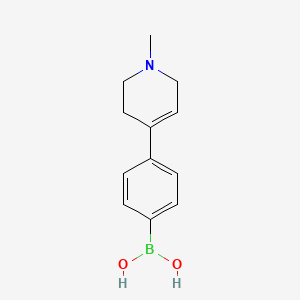 molecular formula C12H16BNO2 B2403670 [4-(1-Methyl-3,6-dihydro-2H-pyridin-4-yl)phenyl]boronic acid CAS No. 2377587-36-3