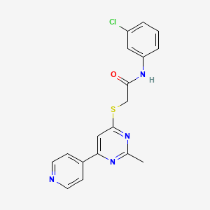 N-(3-chlorophenyl)-2-((2-methyl-6-(pyridin-4-yl)pyrimidin-4-yl)thio)acetamide