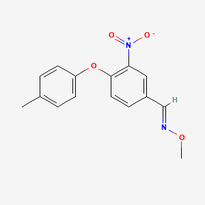 molecular formula C15H14N2O4 B2403677 4-(4-methylphenoxy)-3-nitrobenzenecarbaldehyde O-methyloxime CAS No. 320417-09-2
