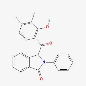 molecular formula C23H19NO3 B2403679 3-[(2-hydroxy-3,4-dimethylphenyl)carbonyl]-2-phenyl-2,3-dihydro-1H-isoindol-1-one CAS No. 1400024-61-4