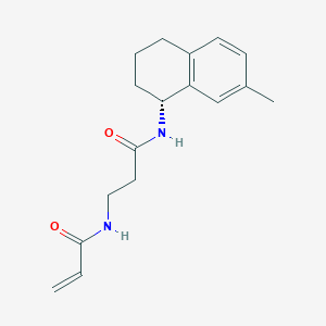 molecular formula C17H22N2O2 B2403683 N-[(1R)-7-Methyl-1,2,3,4-tetrahydronaphthalen-1-yl]-3-(prop-2-enoylamino)propanamide CAS No. 2198570-23-7