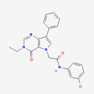 N-(3-bromophenyl)-2-(3-ethyl-4-oxo-7-phenyl-3,4-dihydro-5H-pyrrolo[3,2-d]pyrimidin-5-yl)acetamide