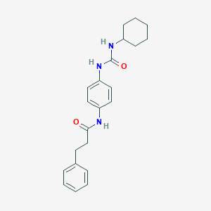 molecular formula C22H27N3O2 B240369 N-(4-{[(cyclohexylamino)carbonyl]amino}phenyl)-3-phenylpropanamide 