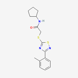 N-cyclopentyl-2-((3-(o-tolyl)-1,2,4-thiadiazol-5-yl)thio)acetamide