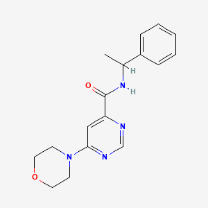 molecular formula C17H20N4O2 B2403704 6-morpholino-N-(1-phenylethyl)pyrimidine-4-carboxamide CAS No. 1905182-98-0