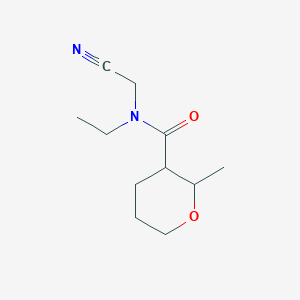 N-(Cyanomethyl)-N-ethyl-2-methyloxane-3-carboxamide