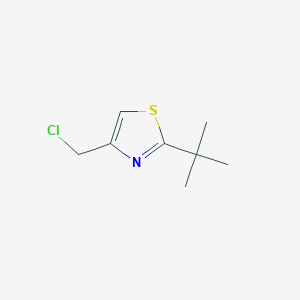 molecular formula C8H12ClNS B2403716 2-Tert-butyl-4-(chloromethyl)-1,3-thiazole CAS No. 675149-83-4