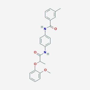 N-(4-{[2-(2-methoxyphenoxy)propanoyl]amino}phenyl)-3-methylbenzamide