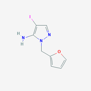 molecular formula C8H8IN3O B2403734 1-(furan-2-ylmethyl)-4-iodo-1H-pyrazol-5-amine CAS No. 1248947-94-5