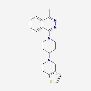 molecular formula C21H24N4S B2403743 5-[1-(4-Methylphthalazin-1-yl)piperidin-4-yl]-6,7-dihydro-4H-thieno[3,2-c]pyridine CAS No. 2379995-37-4