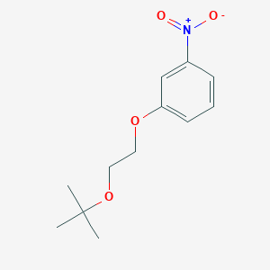 molecular formula C12H17NO4 B2403771 1-[2-(Tert-butoxy)ethoxy]-3-nitrobenzene CAS No. 1393846-44-0