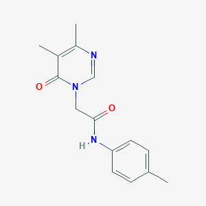 2-(4,5-dimethyl-6-oxo-1,6-dihydropyrimidin-1-yl)-N-(4-methylphenyl)acetamide