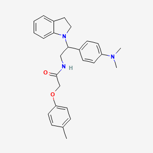 molecular formula C27H31N3O2 B2403809 N-(2-(4-(dimethylamino)phenyl)-2-(indolin-1-yl)ethyl)-2-(p-tolyloxy)acetamide CAS No. 1005297-71-1