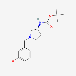 molecular formula C17H26N2O3 B2403848 (R)-tert-Butyl 1-(3-methoxybenzyl)pyrrolidin-3-ylcarbamate CAS No. 876161-75-0