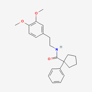 molecular formula C22H27NO3 B2403852 N-(2-(3,4-二甲氧基苯基)乙基)(苯基环戊基)甲酰胺 CAS No. 151156-92-2