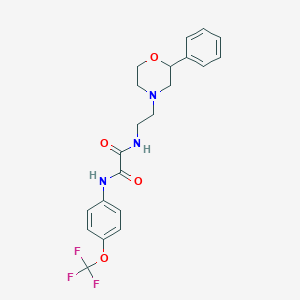 molecular formula C21H22F3N3O4 B2403864 N1-(2-(2-phenylmorpholino)ethyl)-N2-(4-(trifluoromethoxy)phenyl)oxalamide CAS No. 954083-07-9
