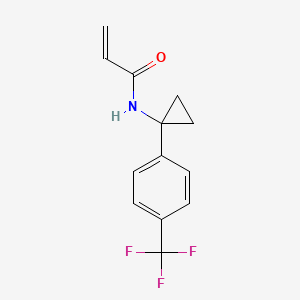 molecular formula C13H12F3NO B2403865 N-[1-[4-(Trifluoromethyl)phenyl]cyclopropyl]prop-2-enamide CAS No. 2196447-19-3