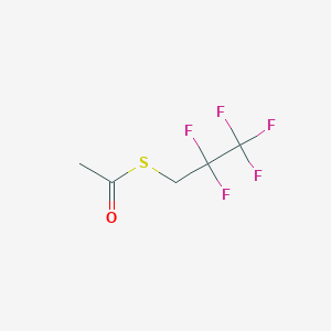 molecular formula C5H5F5OS B2403867 1-[(2,2,3,3,3-Pentafluoropropyl)sulfanyl]ethan-1-one CAS No. 69531-84-6