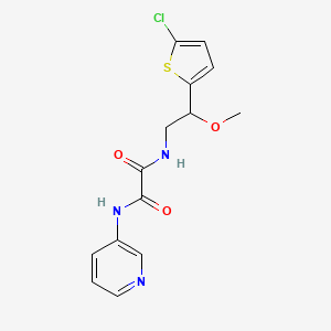 molecular formula C14H14ClN3O3S B2403872 N1-(2-(5-氯噻吩-2-基)-2-甲氧基乙基)-N2-(吡啶-3-基)草酰胺 CAS No. 2034530-42-0