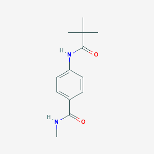 molecular formula C13H18N2O2 B240388 4-[(2,2-dimethylpropanoyl)amino]-N-methylbenzamide 