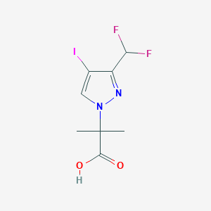 B2403893 2-[3-(difluoromethyl)-4-iodo-1H-pyrazol-1-yl]-2-methylpropanoic acid CAS No. 1856093-70-3