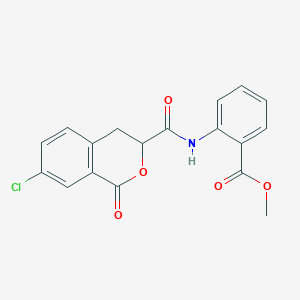 molecular formula C18H14ClNO5 B2403904 methyl 2-{[(7-chloro-1-oxo-3,4-dihydro-1H-isochromen-3-yl)carbonyl]amino}benzoate CAS No. 892714-24-8