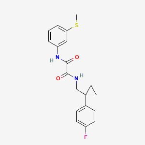 molecular formula C19H19FN2O2S B2403906 N1-((1-(4-fluorophenyl)cyclopropyl)methyl)-N2-(3-(methylthio)phenyl)oxalamide CAS No. 1049444-44-1