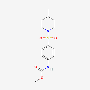molecular formula C14H20N2O4S B2403913 Methyl (4-((4-methylpiperidin-1-yl)sulfonyl)phenyl)carbamate CAS No. 325701-98-2