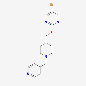 molecular formula C16H19BrN4O B2403915 5-Bromo-2-[[1-(pyridin-4-ylmethyl)piperidin-4-yl]methoxy]pyrimidine CAS No. 2379985-78-9