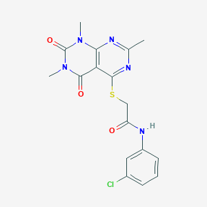 N-(3-chlorophenyl)-2-((2,6,8-trimethyl-5,7-dioxo-5,6,7,8-tetrahydropyrimido[4,5-d]pyrimidin-4-yl)thio)acetamide