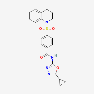 N-(5-cyclopropyl-1,3,4-oxadiazol-2-yl)-4-(3,4-dihydro-2H-quinolin-1-ylsulfonyl)benzamide