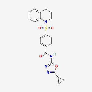 N-(5-cyclopropyl-1,3,4-oxadiazol-2-yl)-4-(1,2,3,4-tetrahydroquinoline-1-sulfonyl)benzamide