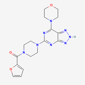 molecular formula C17H20N8O3 B2403922 furan-2-yl(4-(7-morpholino-3H-[1,2,3]triazolo[4,5-d]pyrimidin-5-yl)piperazin-1-yl)methanone CAS No. 1334372-18-7