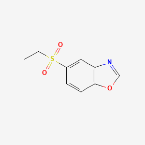 molecular formula C9H9NO3S B2403924 Benzoxazole, 5-(ethylsulfonyl)- CAS No. 882747-36-6