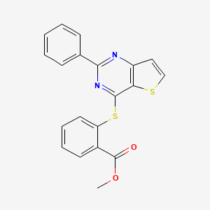 Methyl 2-[(2-phenylthieno[3,2-d]pyrimidin-4-yl)sulfanyl]benzenecarboxylate