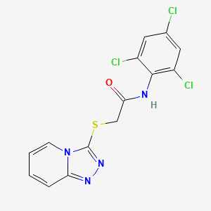 2-([1,2,4]triazolo[4,3-a]pyridin-3-ylthio)-N-(2,4,6-trichlorophenyl)acetamide