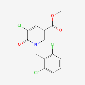 molecular formula C14H10Cl3NO3 B2403949 Methyl 5-chloro-1-(2,6-dichlorobenzyl)-6-oxo-1,6-dihydro-3-pyridinecarboxylate CAS No. 400086-08-0