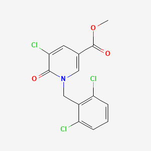 molecular formula C14H10Cl3NO3 B2403949 5-氯-1-(2,6-二氯苄基)-6-氧代-1,6-二氢-3-吡啶甲酸甲酯 CAS No. 400086-08-0