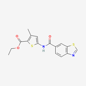 Ethyl 5-(benzo[d]thiazole-6-carboxamido)-3-methylthiophene-2-carboxylate