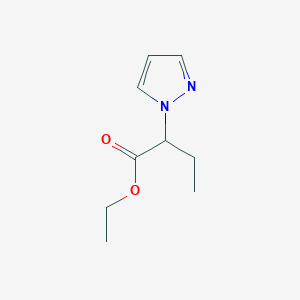 molecular formula C9H14N2O2 B2403962 ethyl 2-(1H-pyrazol-1-yl)butanoate CAS No. 500335-69-3